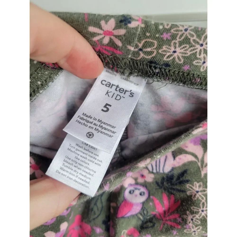 Carter's Kid Size 5 Pants Leggings Print Cute